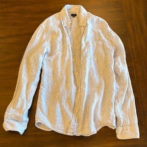 J Crew Long Sleeve Linen Shirt Medium